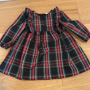 Toddler girl plaid GAP Holiday dress.